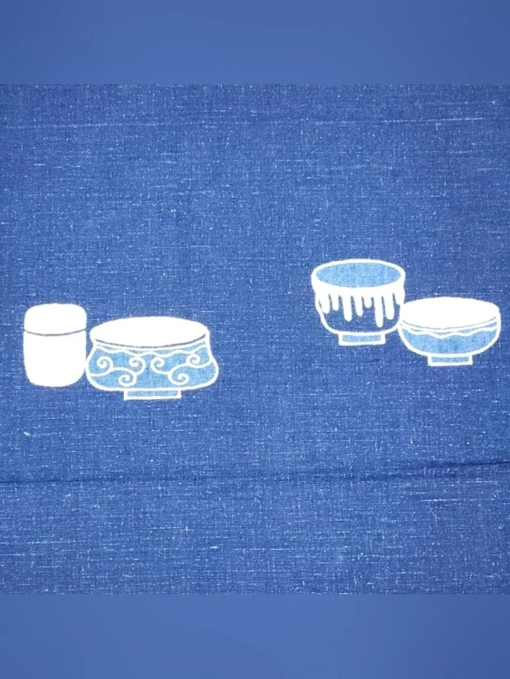 Sasakura Gensho Japanese Indigo Tea Ceremony Noren Style Wall Hanging 56x44